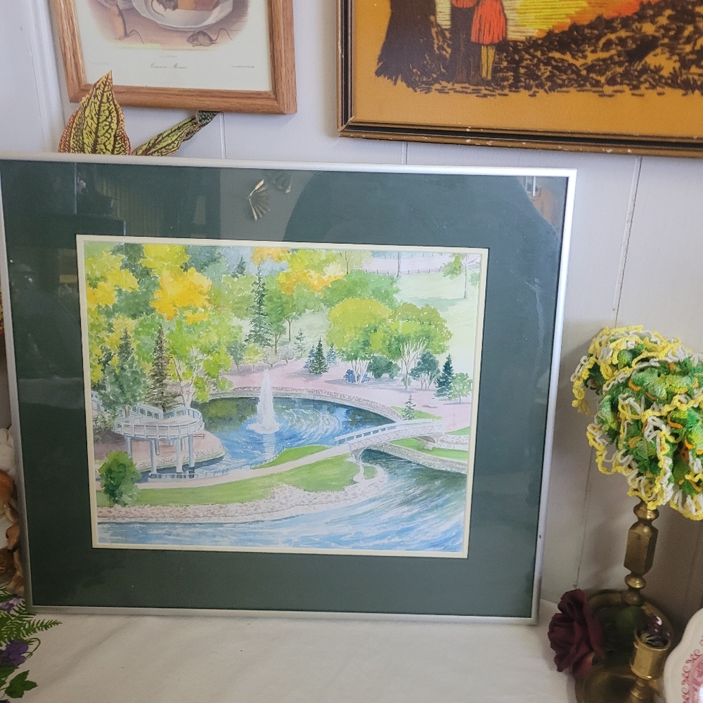 Framed Landscape Watercolor Art Print By ROSE ODLING